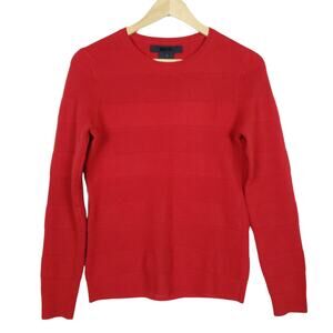 Miss Wu Womens Sweater XS Crewneck Red Cashmere Long Sleeves Pullover Shirt Top